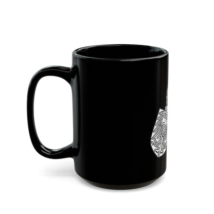 Diplomatic Seal of Prince Wilhelm of Wied - Black Coffee Mug-The Sticker Space