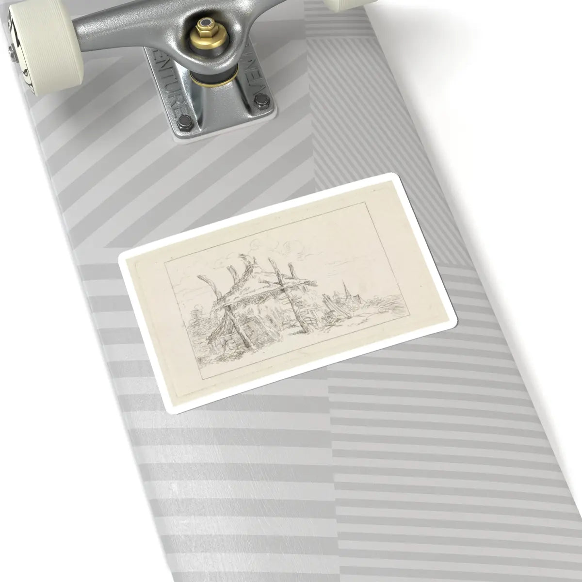 SKU:TSS-STICK-DRKHSS-6X6-3 Sizes:6" × 6" Types:White