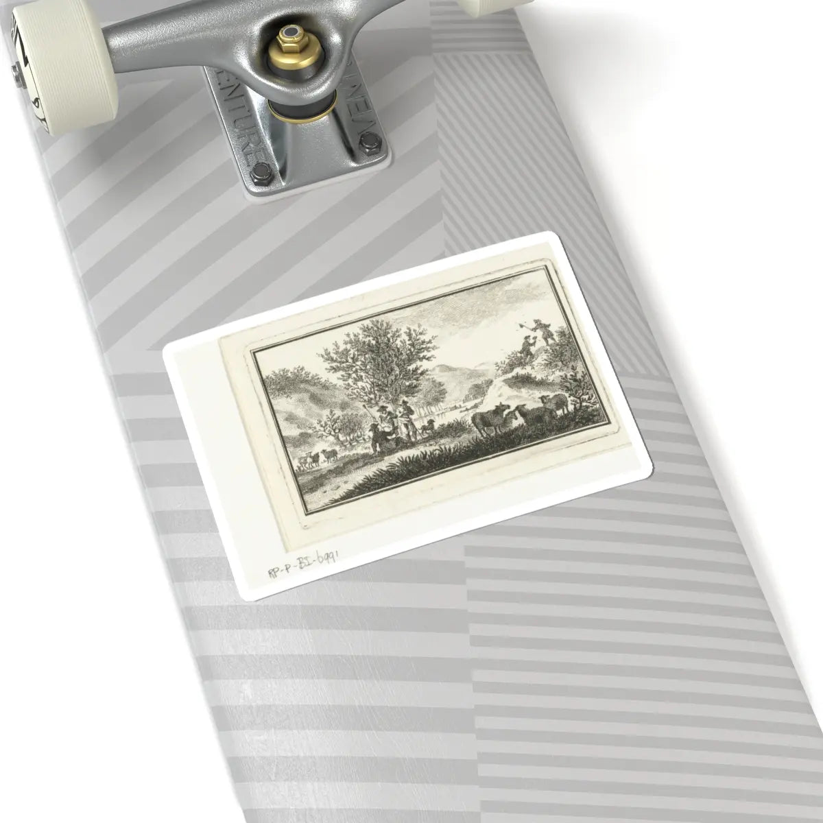 SKU:TSS-STICK-DRKKPR-6X6-3 Sizes:6" × 6" Types:White