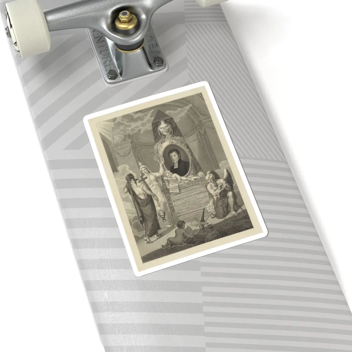 SKU:TSS-STICK-DRKSLY-6X6-3 Sizes:6" × 6" Types:White