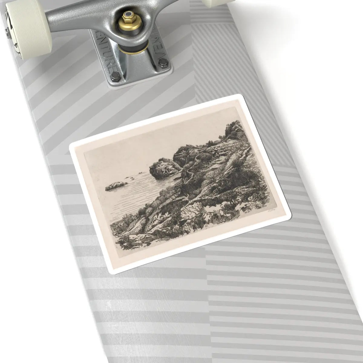 SKU:TSS-STICK-DRKVN-6X6-49 Sizes:6" × 6" Types:White