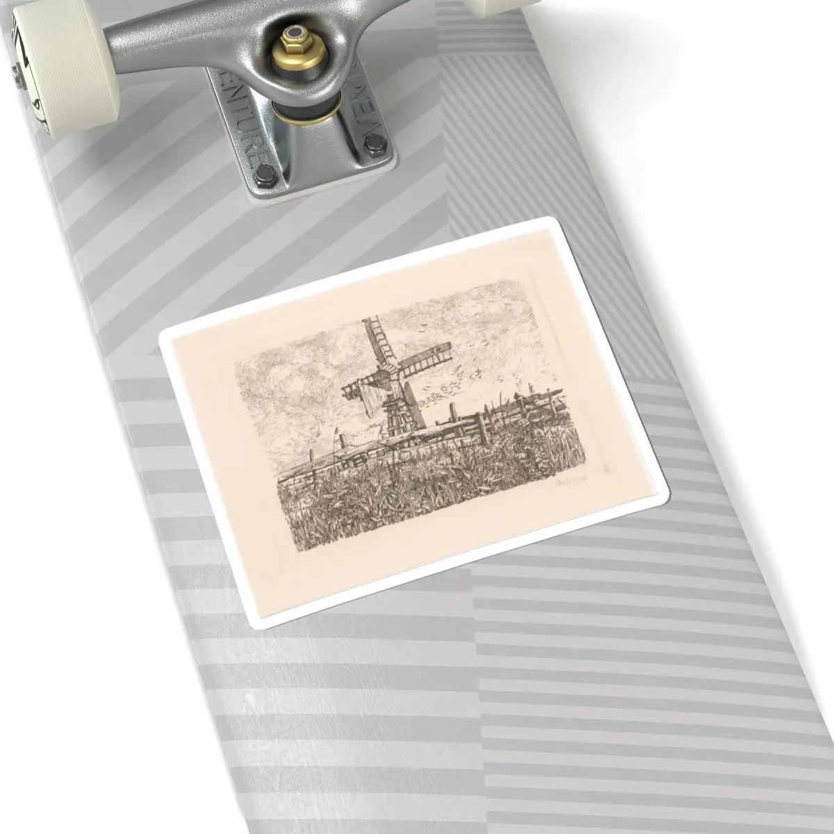 SKU:TSS-STICK-DRKVN-6X6-51 Sizes:6" × 6" Types:White