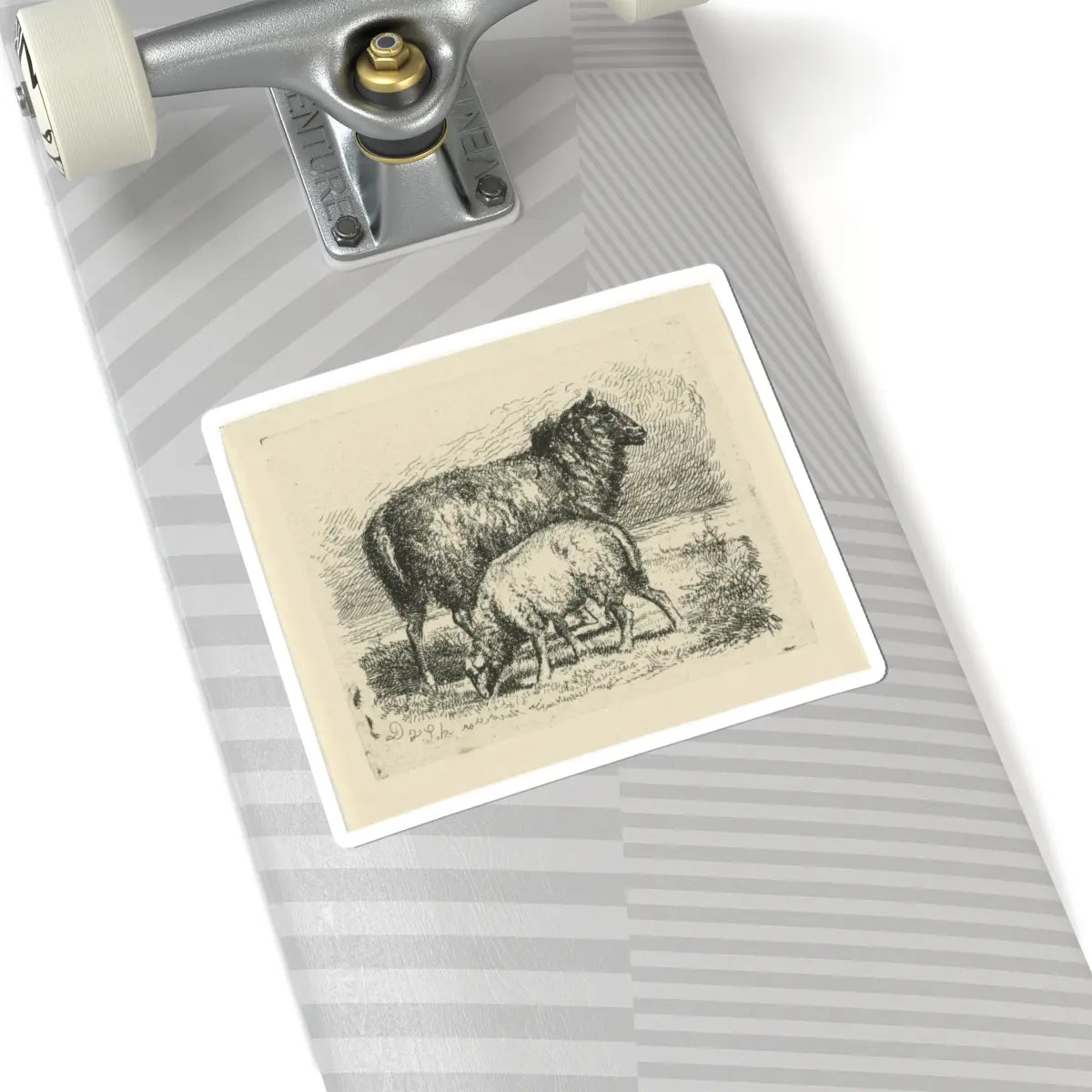 SKU:TSS-STICK-DRKVN-6X6-97 Sizes:6" × 6" Types:White
