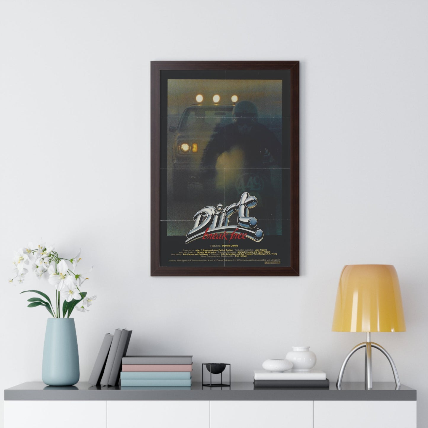 DIRT BREAK FREE 1979 - Framed Movie Poster-The Sticker Space