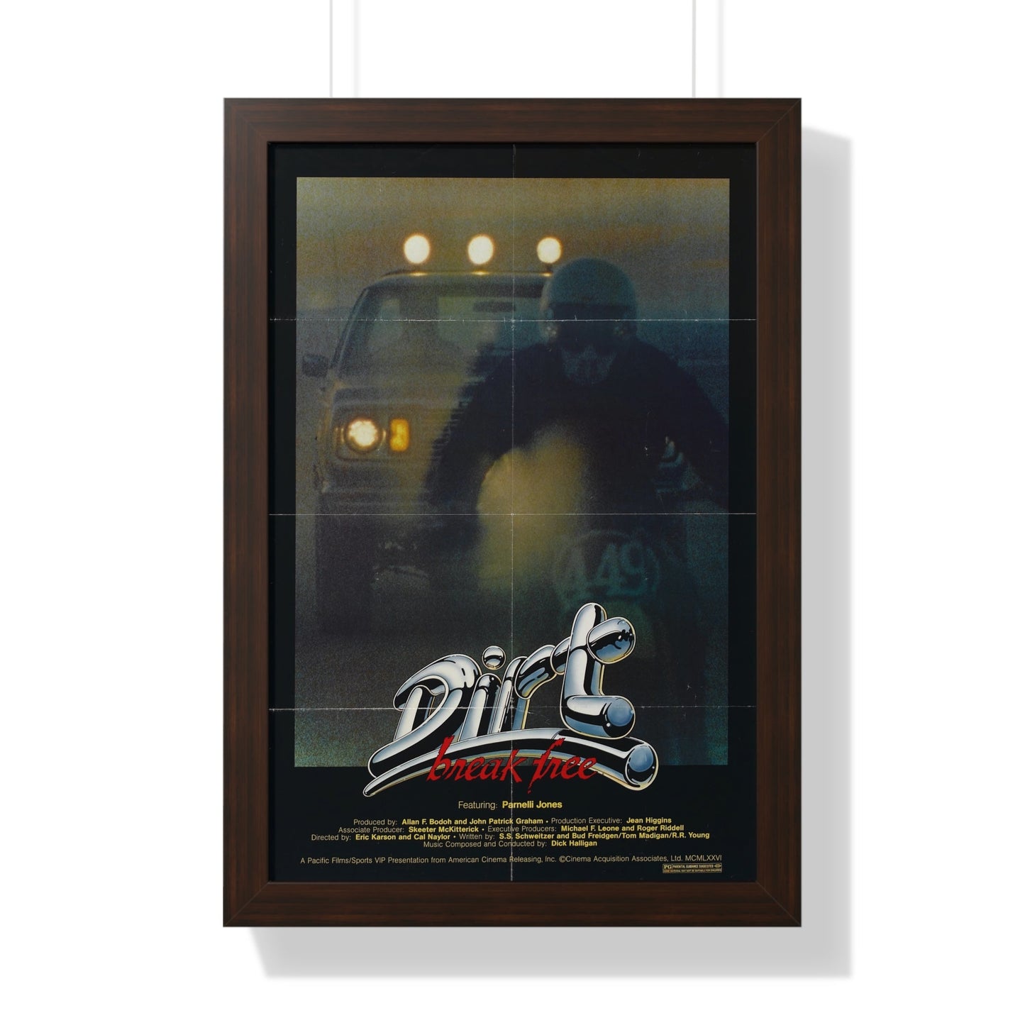 DIRT BREAK FREE 1979 - Framed Movie Poster-16″ x 24″-The Sticker Space