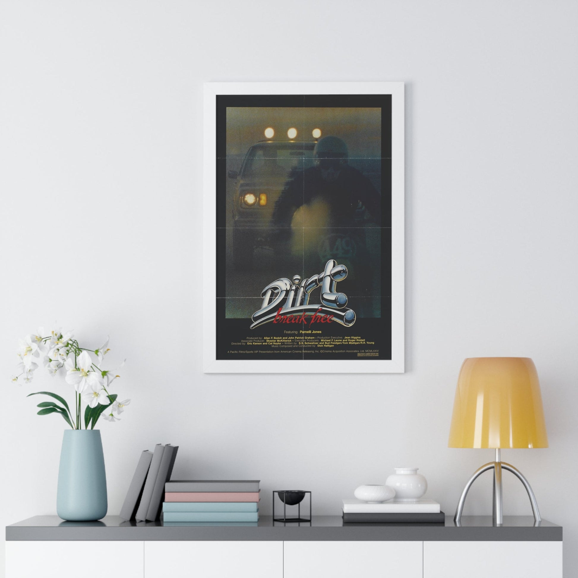 DIRT BREAK FREE 1979 - Framed Movie Poster-The Sticker Space