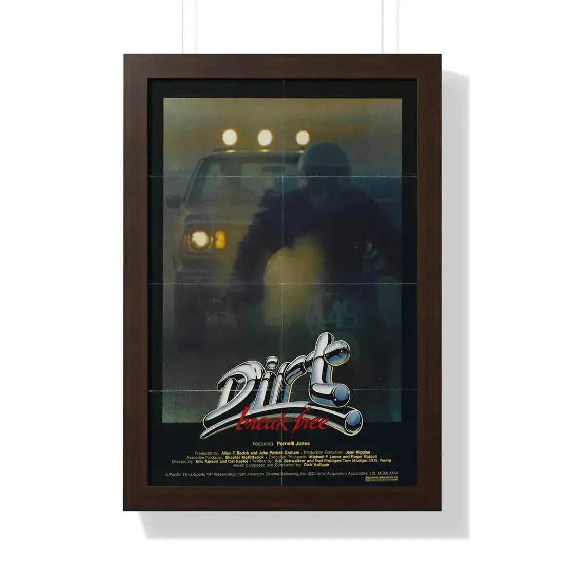 DIRT BREAK FREE 1979 - Framed Movie Poster - The Sticker Space