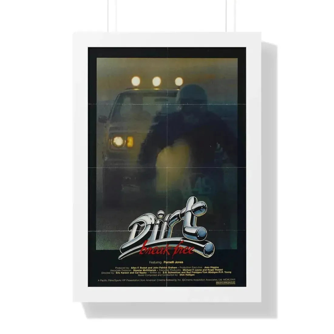 DIRT BREAK FREE 1979 - Framed Movie Poster - The Sticker Space