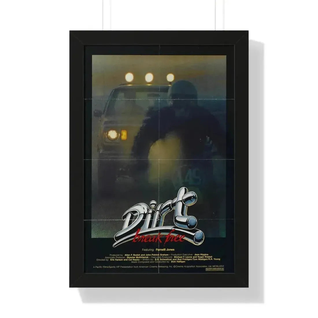 DIRT BREAK FREE 1979 - Framed Movie Poster - The Sticker Space
