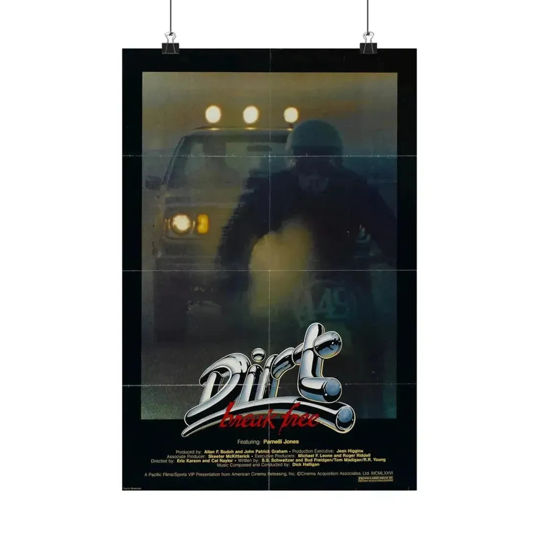 DIRT BREAK FREE 1979 - Paper Movie Poster - The Sticker Space