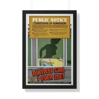 DIRTIEST GIRL I EVER MET 1970 - Framed Movie Poster 20" x 30" Black - The Sticker Space