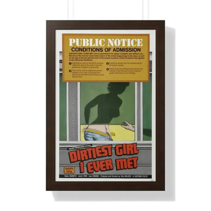 DIRTIEST GIRL I EVER MET 1970 - Framed Movie Poster - The Sticker Space