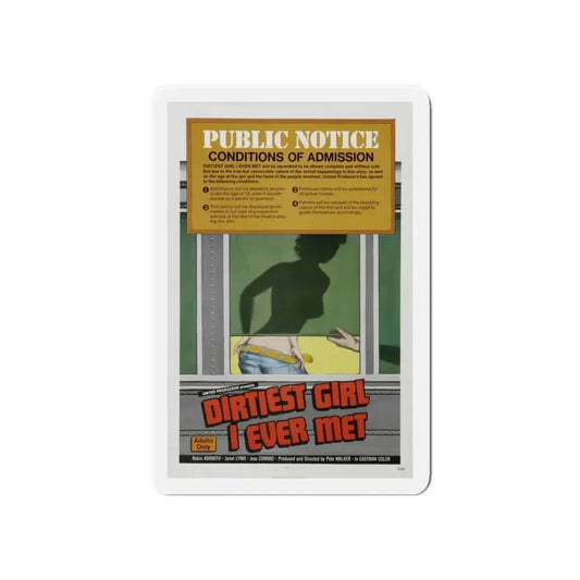 DIRTIEST GIRL I EVER MET 1970 Movie Poster - Refrigerator Magnet 6 Inch - The Sticker Space