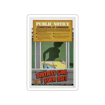 DIRTIEST GIRL I EVER MET 1970 Movie Poster STICKER Vinyl Die-Cut Decal 3 Inch - The Sticker Space