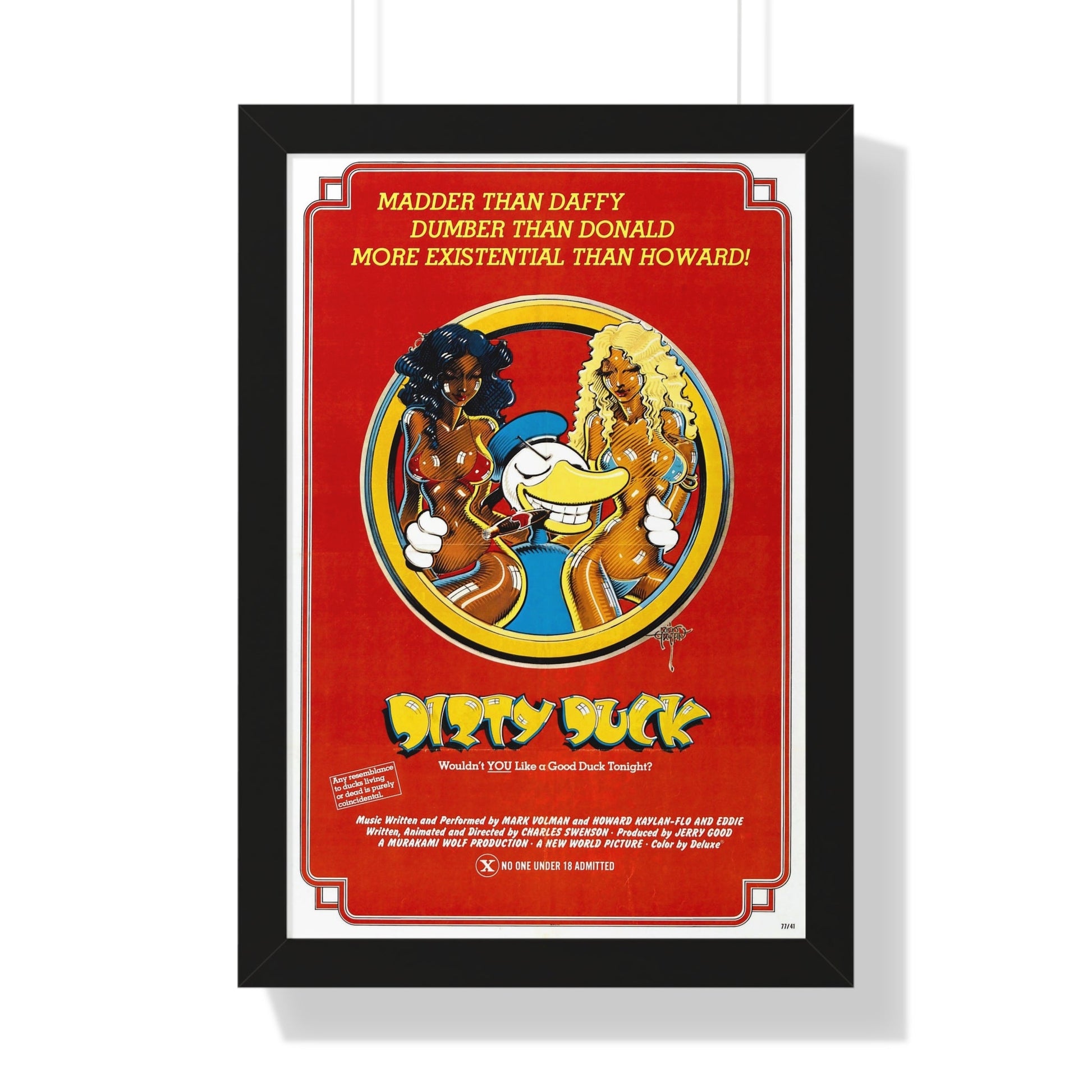 DIRTY DUCK 1974 - Framed Movie Poster-16″ x 24″-The Sticker Space