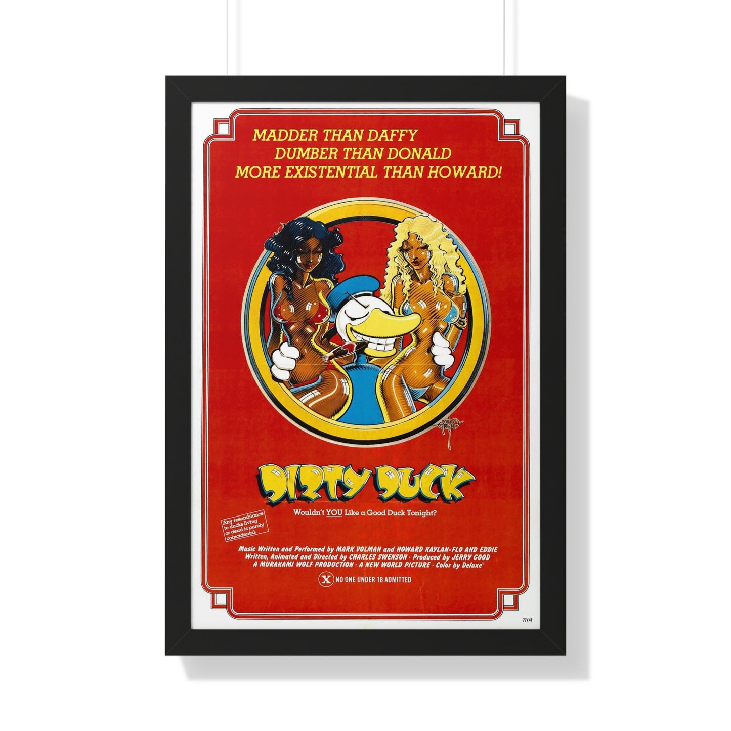 DIRTY DUCK 1974 - Framed Movie Poster-20" x 30"-The Sticker Space