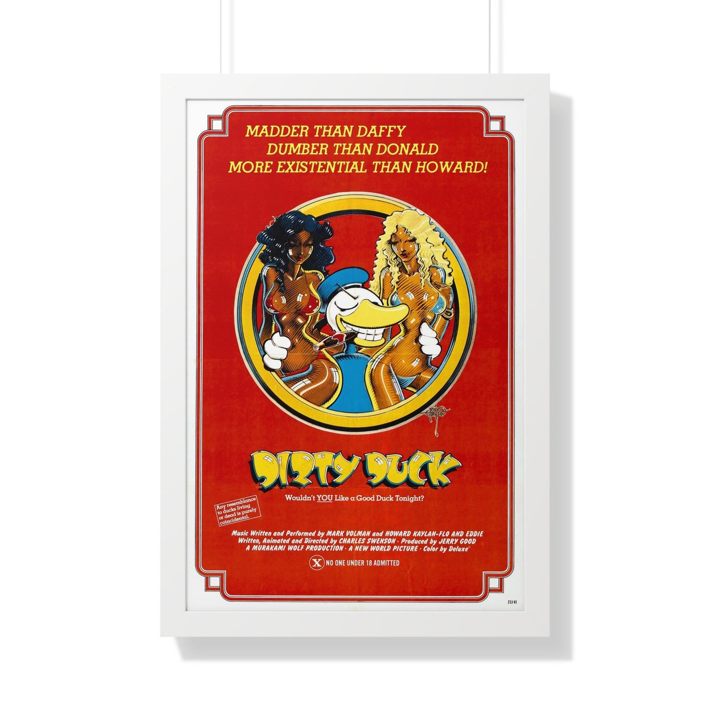 DIRTY DUCK 1974 - Framed Movie Poster-20" x 30"-The Sticker Space