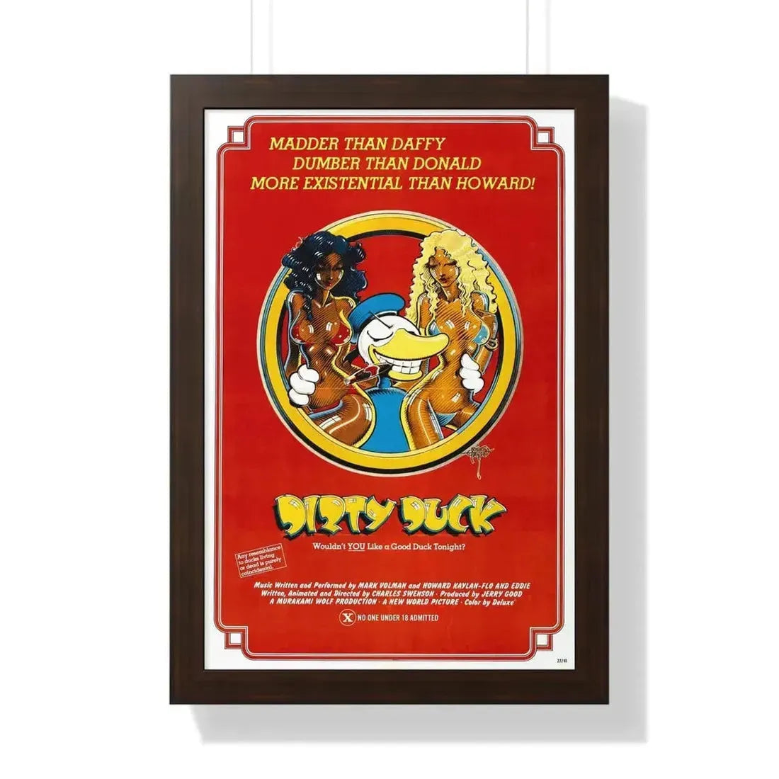 DIRTY DUCK 1974 - Framed Movie Poster - The Sticker Space