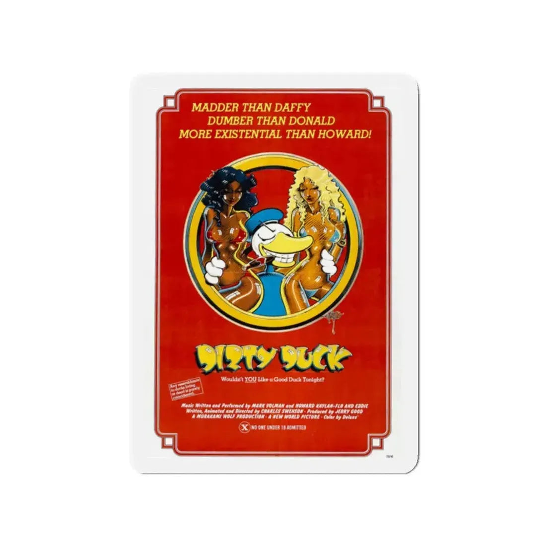 DIRTY DUCK 1974 Movie Poster - Refrigerator Magnet 2 Inch - The Sticker Space