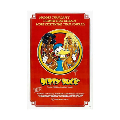 DIRTY DUCK 1974 - Paper Movie Poster - The Sticker Space