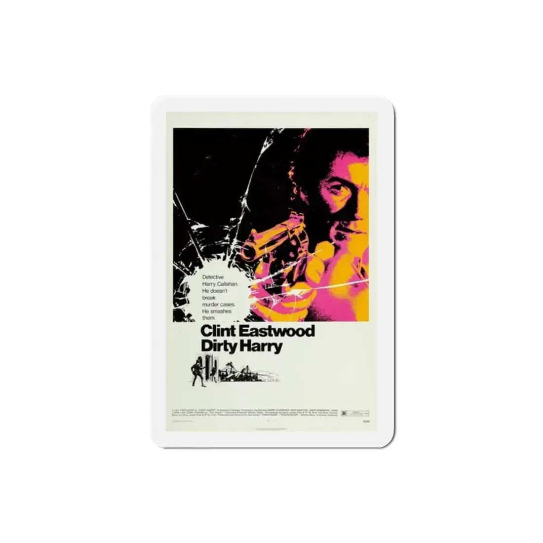 Dirty Harry 1971 Movie Poster Refrigerator Magnet - The Sticker Space