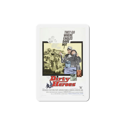 Dirty Heroes 1970 Movie Poster Die-Cut Magnet-3 Inch-The Sticker Space