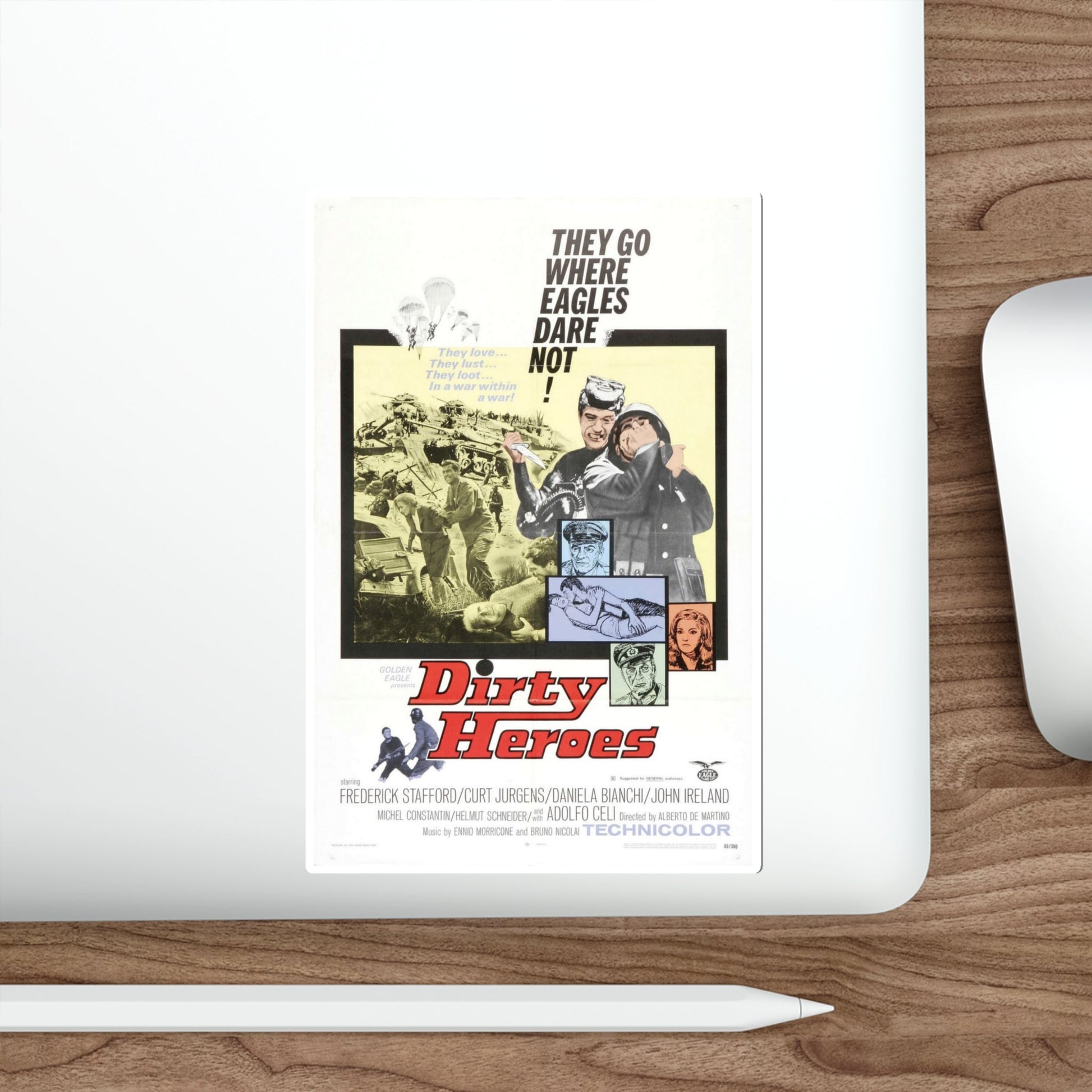 Dirty Heroes 1970 Movie Poster STICKER Vinyl Die-Cut Decal-The Sticker Space