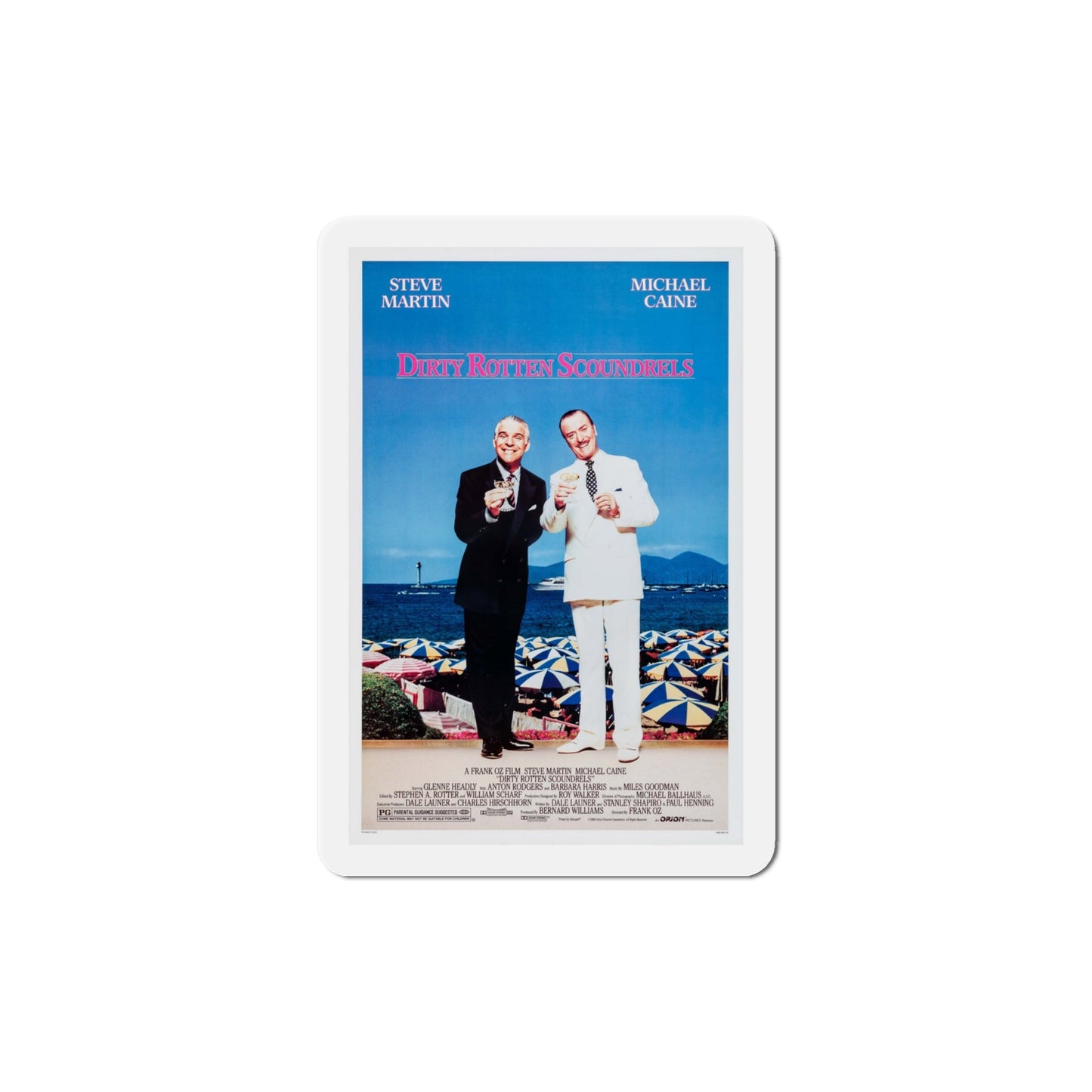 Dirty Rotten Scoundrels 1988 Movie Poster Die-Cut Magnet-4" x 4"-The Sticker Space