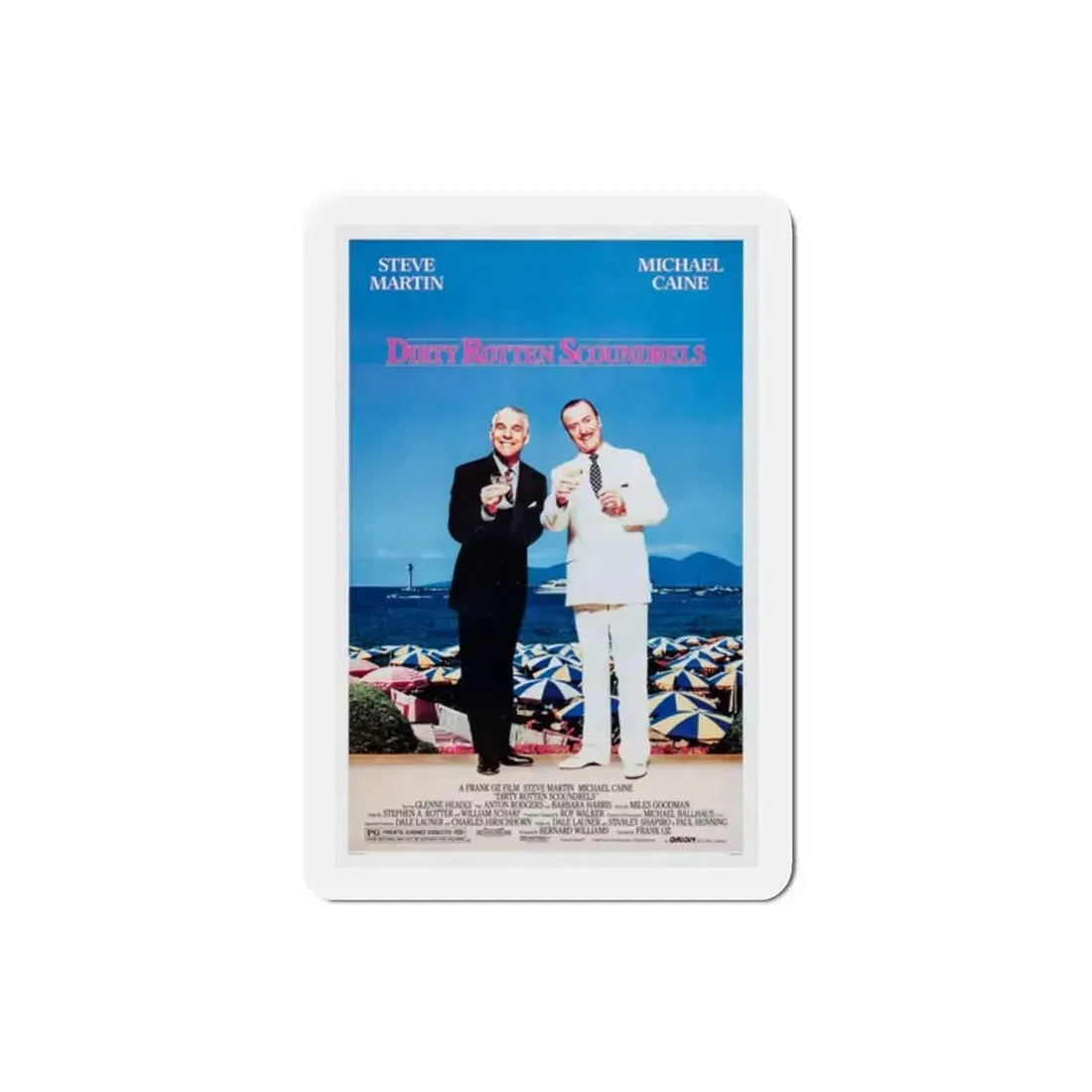 Dirty Rotten Scoundrels 1988 Movie Poster Refrigerator Magnet 2 Inch - The Sticker Space