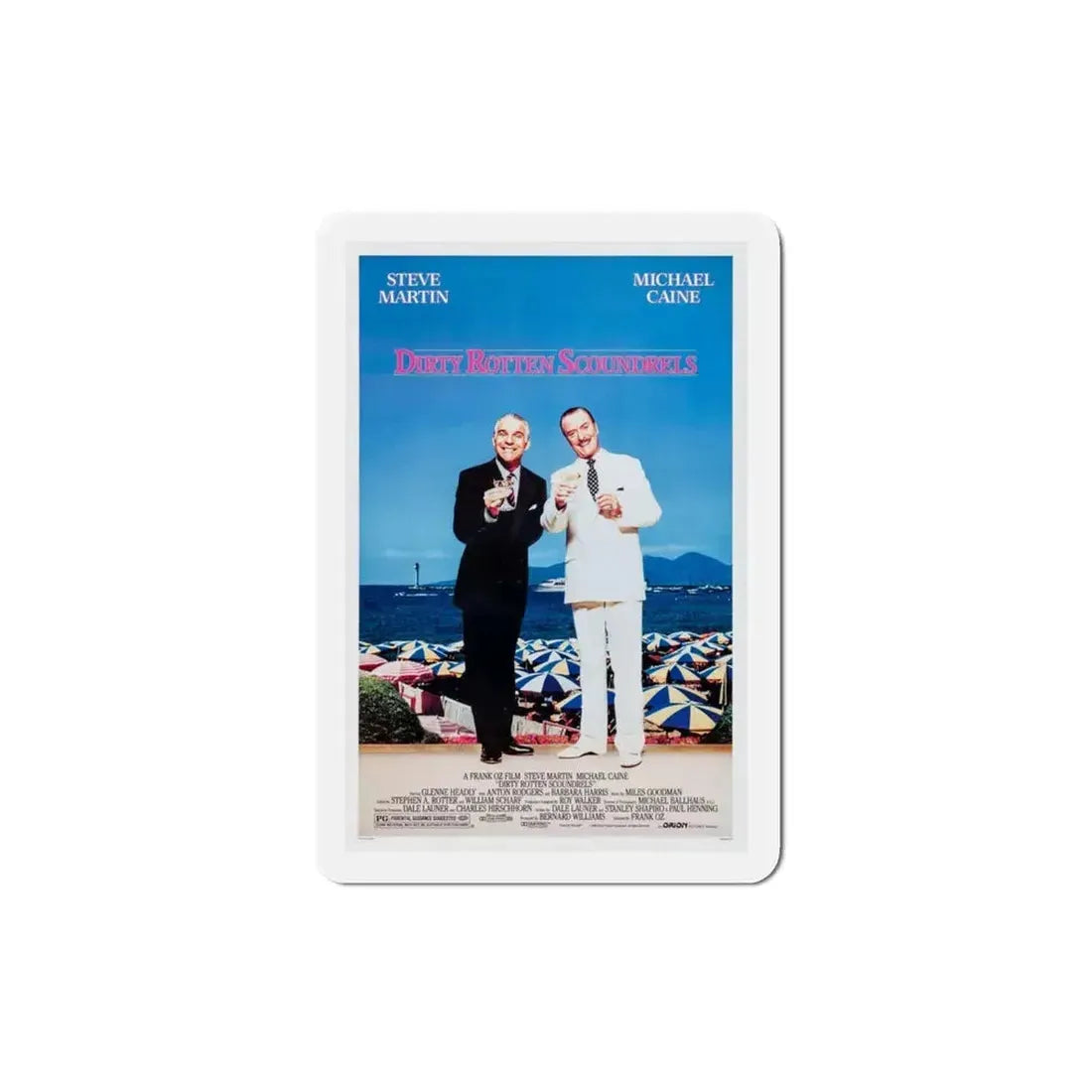 Dirty Rotten Scoundrels 1988 Movie Poster Refrigerator Magnet 3 Inch - The Sticker Space