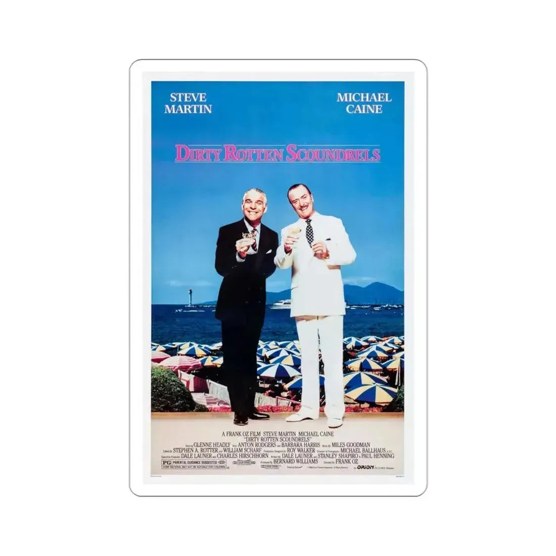 Dirty Rotten Scoundrels 1988 Movie Poster STICKER Vinyl Die-Cut Decal 3 Inch - The Sticker Space