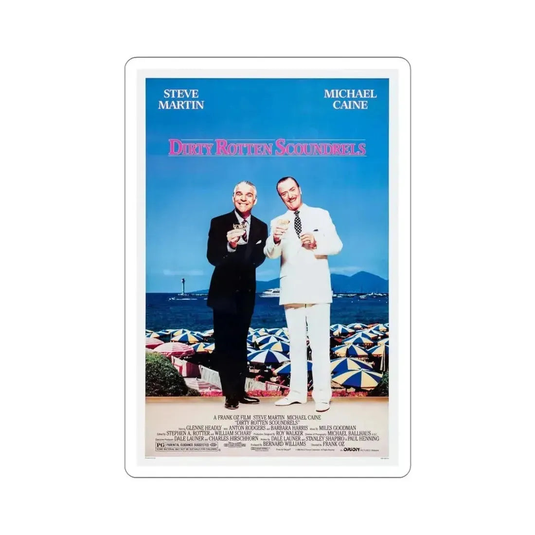 Dirty Rotten Scoundrels 1988 Movie Poster STICKER Vinyl Die-Cut Decal - The Sticker Space