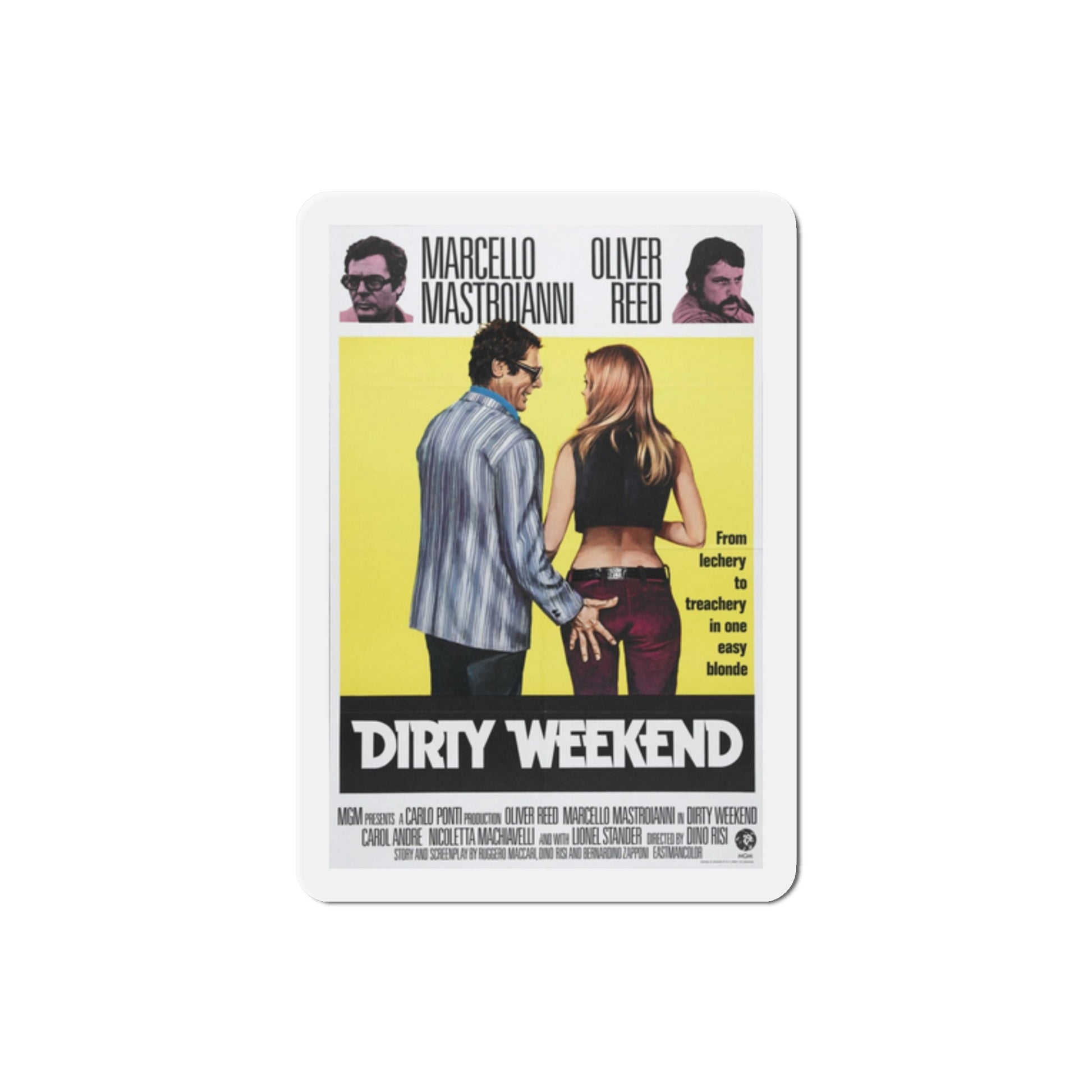 Dirty Weekend 1973 Movie Poster Die-Cut Magnet-2 Inch-The Sticker Space