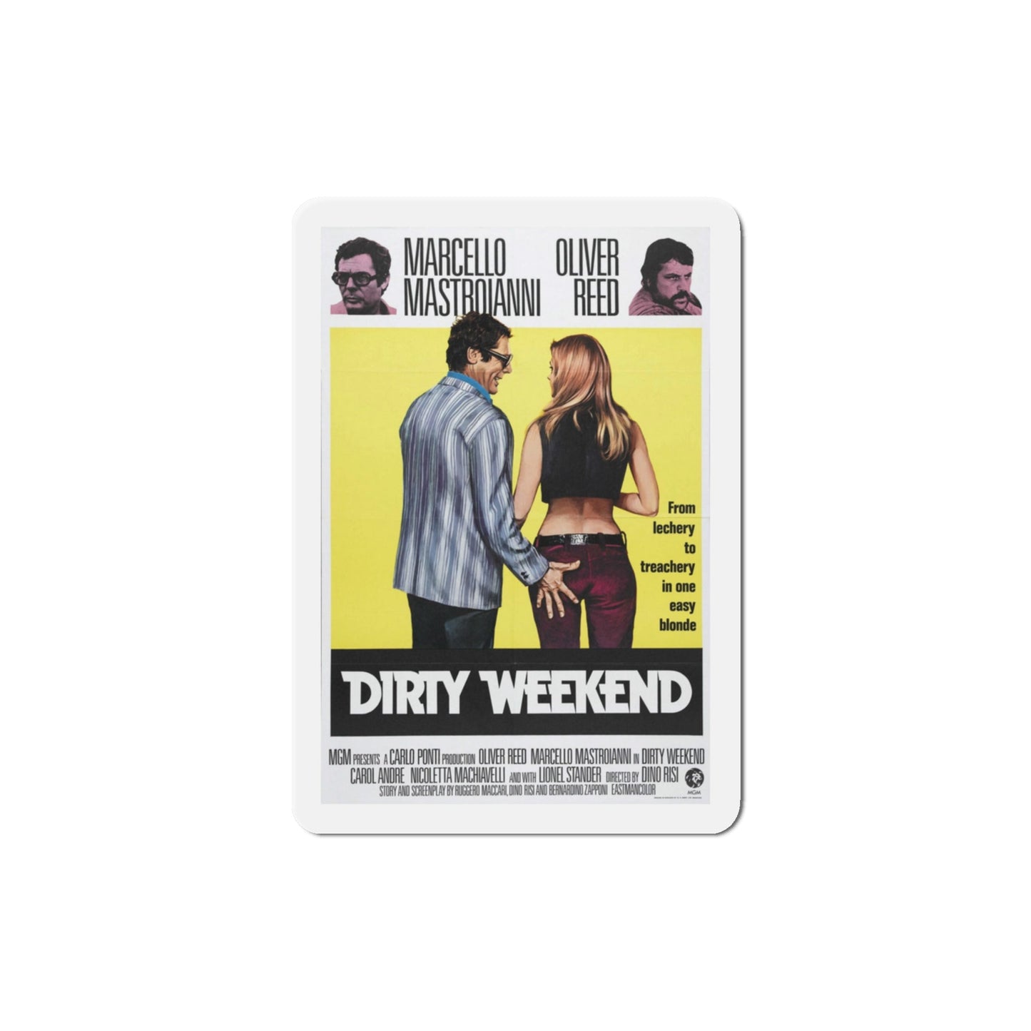 Dirty Weekend 1973 Movie Poster Die-Cut Magnet-3 Inch-The Sticker Space