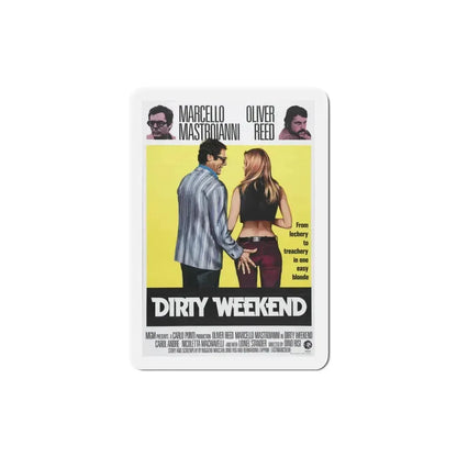 Dirty Weekend 1973 Movie Poster Refrigerator Magnet 3 Inch - The Sticker Space