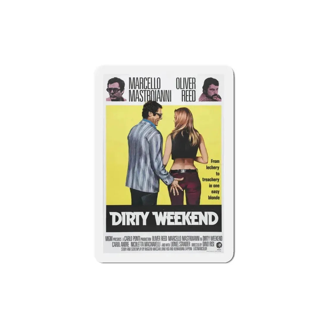 Dirty Weekend 1973 Movie Poster Refrigerator Magnet 4 Inch - The Sticker Space