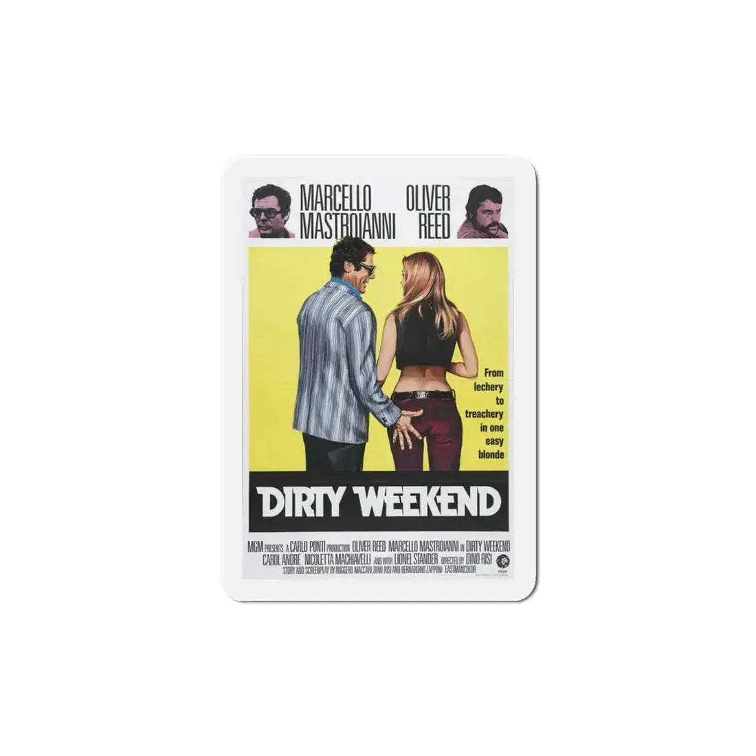 Dirty Weekend 1973 Movie Poster Refrigerator Magnet 6 Inch - The Sticker Space