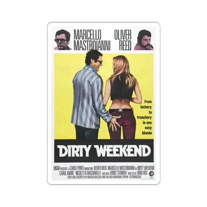 Dirty Weekend 1973 Movie Poster - STICKER Vinyl Kiss-Cut Decal 2 Inch White - The Sticker Space
