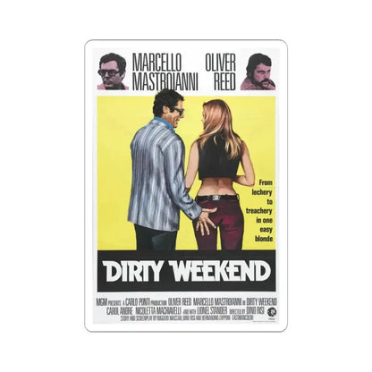 Dirty Weekend 1973 Movie Poster - STICKER Vinyl Kiss-Cut Decal 3 Inch White - The Sticker Space