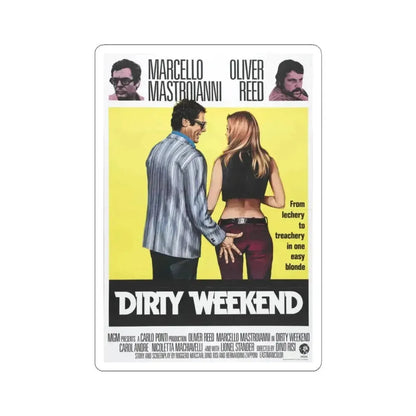Dirty Weekend 1973 Movie Poster - STICKER Vinyl Kiss-Cut Decal 6 Inch White - The Sticker Space