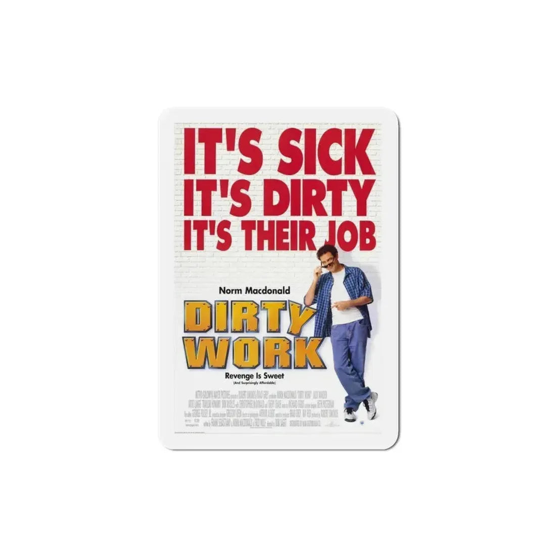 Dirty Work 1998 Movie Poster Refrigerator Magnet 4 Inch - The Sticker Space