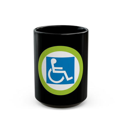 Disabilities Awareness (Boy Scout Merit Badge) Black Coffee Mug-15oz-The Sticker Space