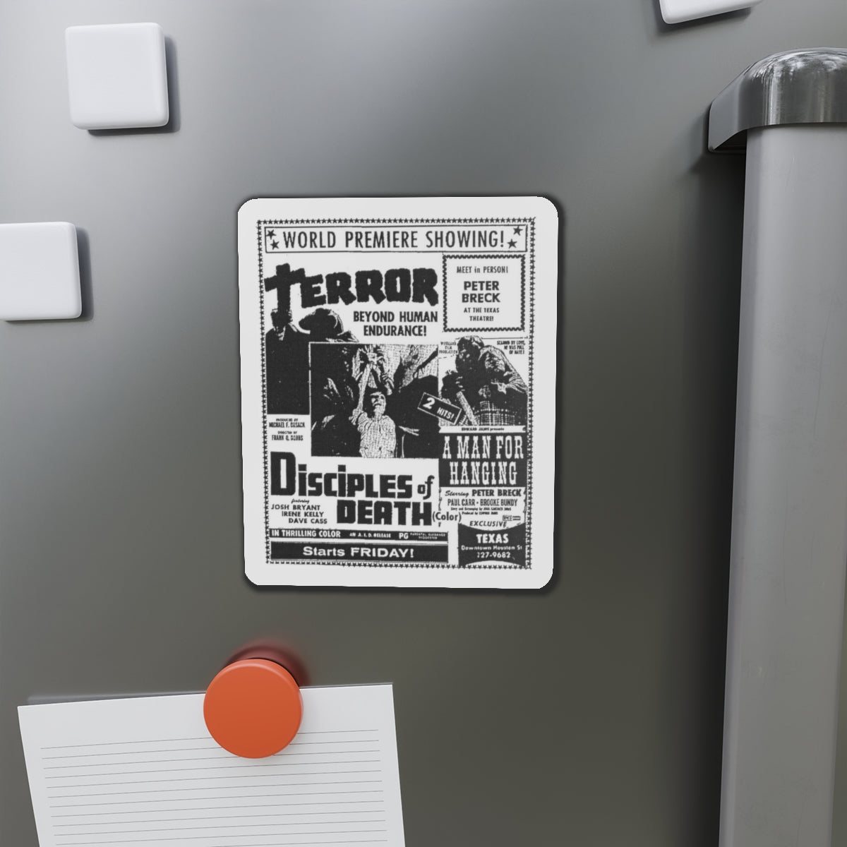 DISCIPLES OF DEATH + A MAN FOR HANGING 1972 Movie Poster - Die-Cut Magnet-The Sticker Space