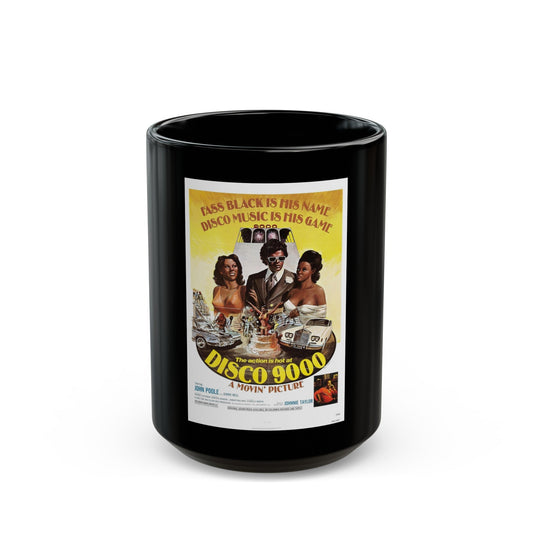 DISCO 9000 1977 Movie Poster - Black Coffee Mug-15oz-The Sticker Space