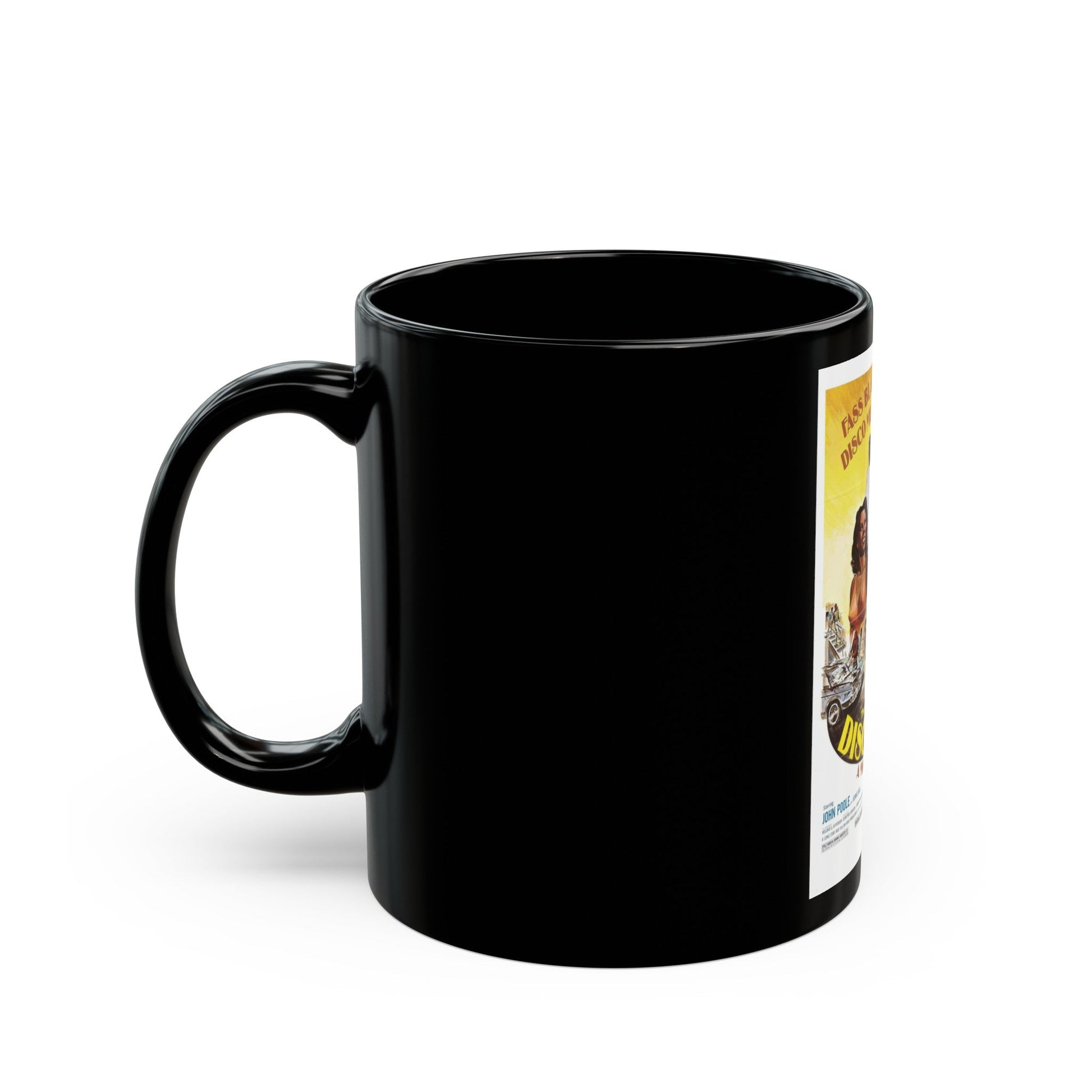 DISCO 9000 1977 Movie Poster - Black Coffee Mug-The Sticker Space