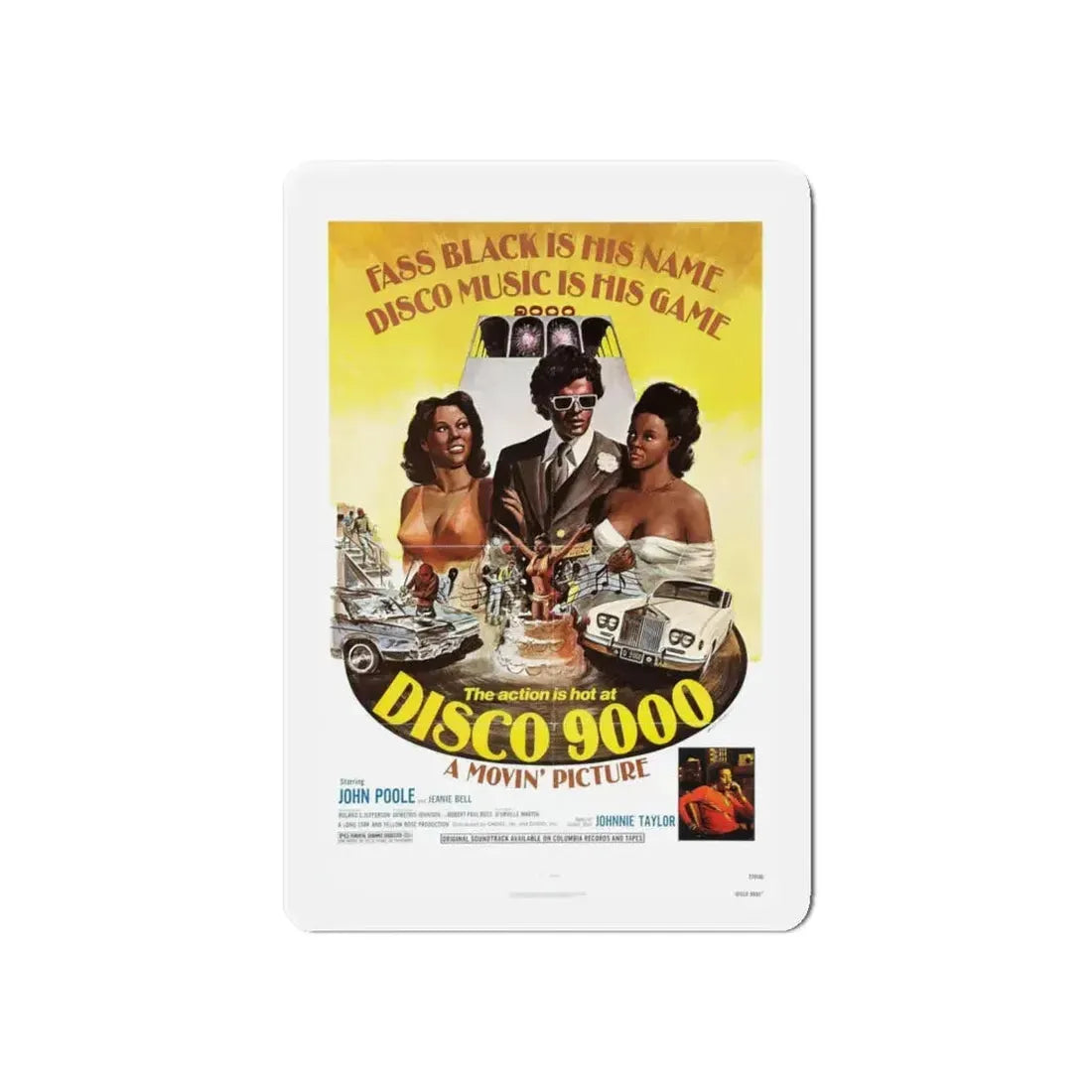 DISCO 9000 1977 Movie Poster - Refrigerator Magnet 6 Inch - The Sticker Space