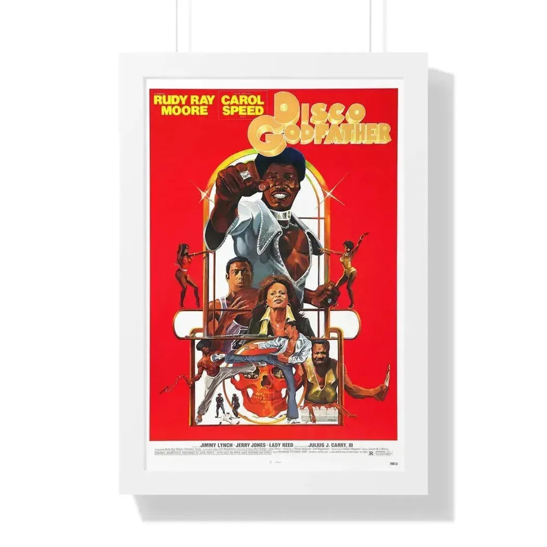 DISCO GODFATHER 1979 - Framed Movie Poster 16″ x 24″ White - The Sticker Space