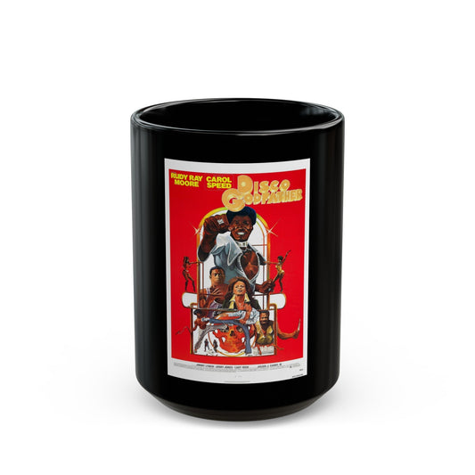 DISCO GODFATHER 1979 Movie Poster - Black Coffee Mug-15oz-The Sticker Space