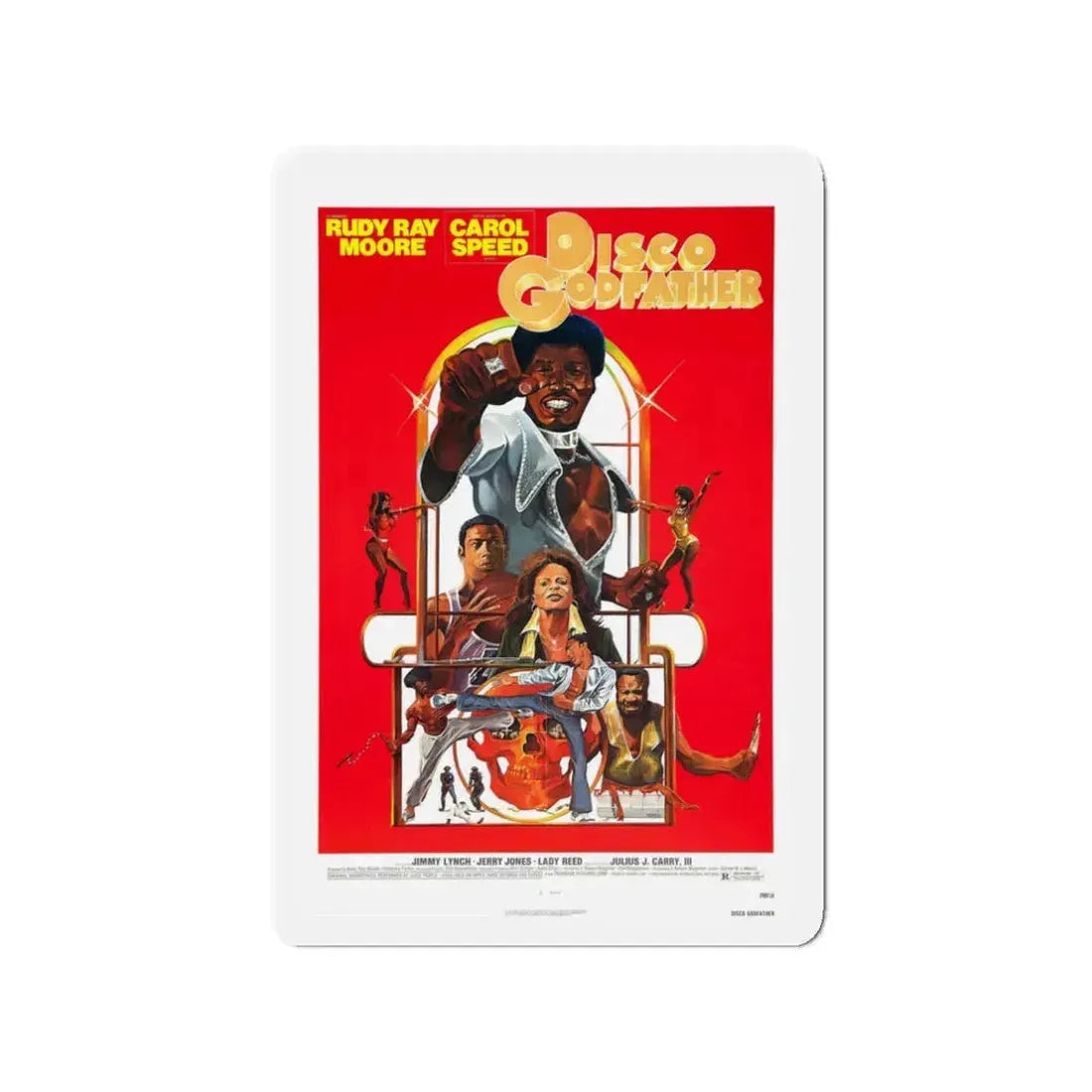 DISCO GODFATHER 1979 Movie Poster - Refrigerator Magnet 3 Inch - The Sticker Space