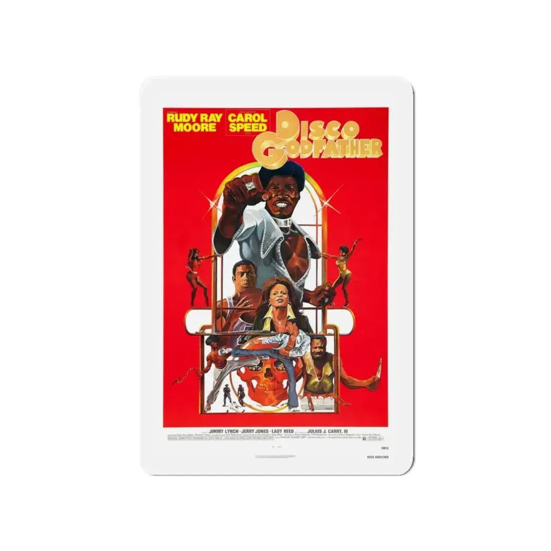 DISCO GODFATHER 1979 Movie Poster - Refrigerator Magnet 4 Inch - The Sticker Space
